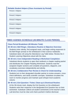 Matter: Properties, Classification, & Changes Substitute Lesson Plan sample page