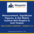Measurement, Significant Figures, & the Metric System Bell Ringers & Exit Tickets cover