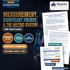 Measurement, Significant Figures, & the Metric System CER Task Cards cover