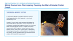 Measurement, Significant Figures, & the Metric System Phenomena-Based Lesson: Metric Conversion Discrepancy Causing the Mars Climate Orbiter Crash Presentation sample page