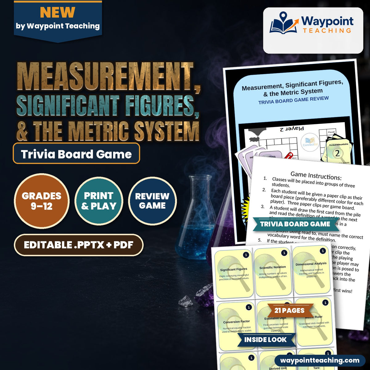 Measurement, Significant Figures, & the Metric System Trivia Board Game cover