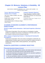 Mixtures, Solutions, & Solubility 5E Lesson Plan sample page