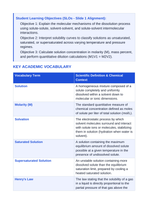 Mixtures, Solutions, & Solubility 5E Lesson Plan sample page