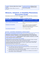 Mixtures, Solutions, & Solubility Phenomena-Based Lesson: Effortless Human Flotation on the Saturated Brine of the Dead Sea Teacher Discussion Guide sample page