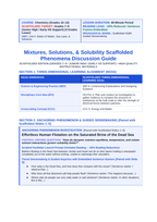 Mixtures, Solutions, & Solubility Scaffolded Phenomena-Based Lesson: Effortless Human Flotation on the Saturated Brine of the Dead Sea Teacher Discussion Guide sample page