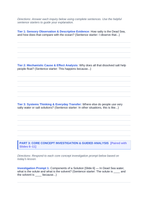 Mixtures, Solutions, & Solubility Scaffolded Phenomena-Based Lesson: Effortless Human Flotation on the Saturated Brine of the Dead Sea Student Response Sheet sample page