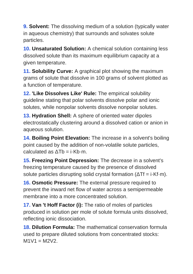 Mixtures, Solutions, & Solubility Vocabulary Words & Definitions sample page