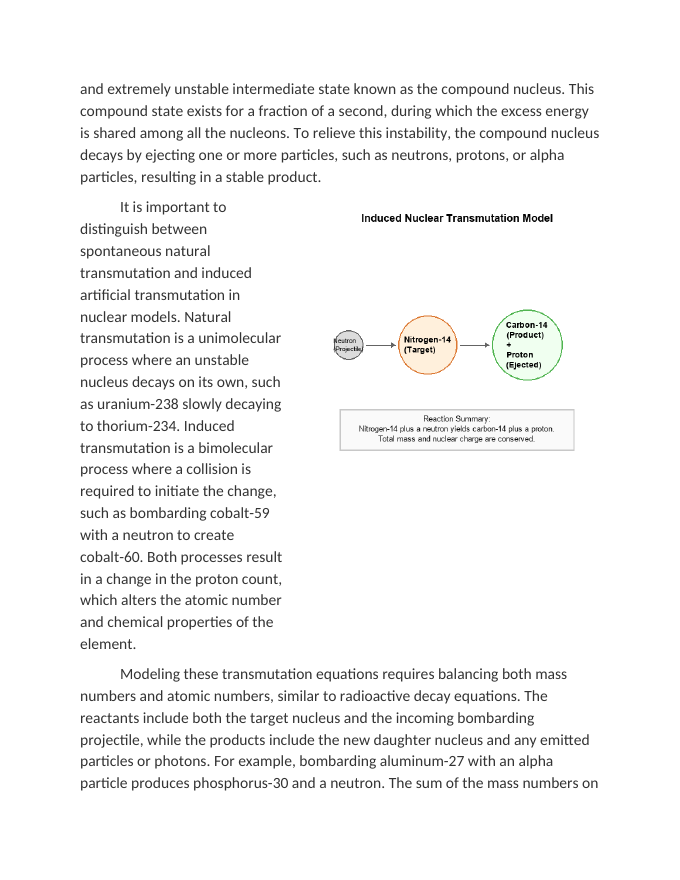 Modeling the Changes in Nuclear Composition during Transmutation Reading Worksheet sample page