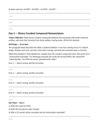 Naming Compounds & Writing Chemical Formulas Bell Ringers & Exit Tickets sample page
