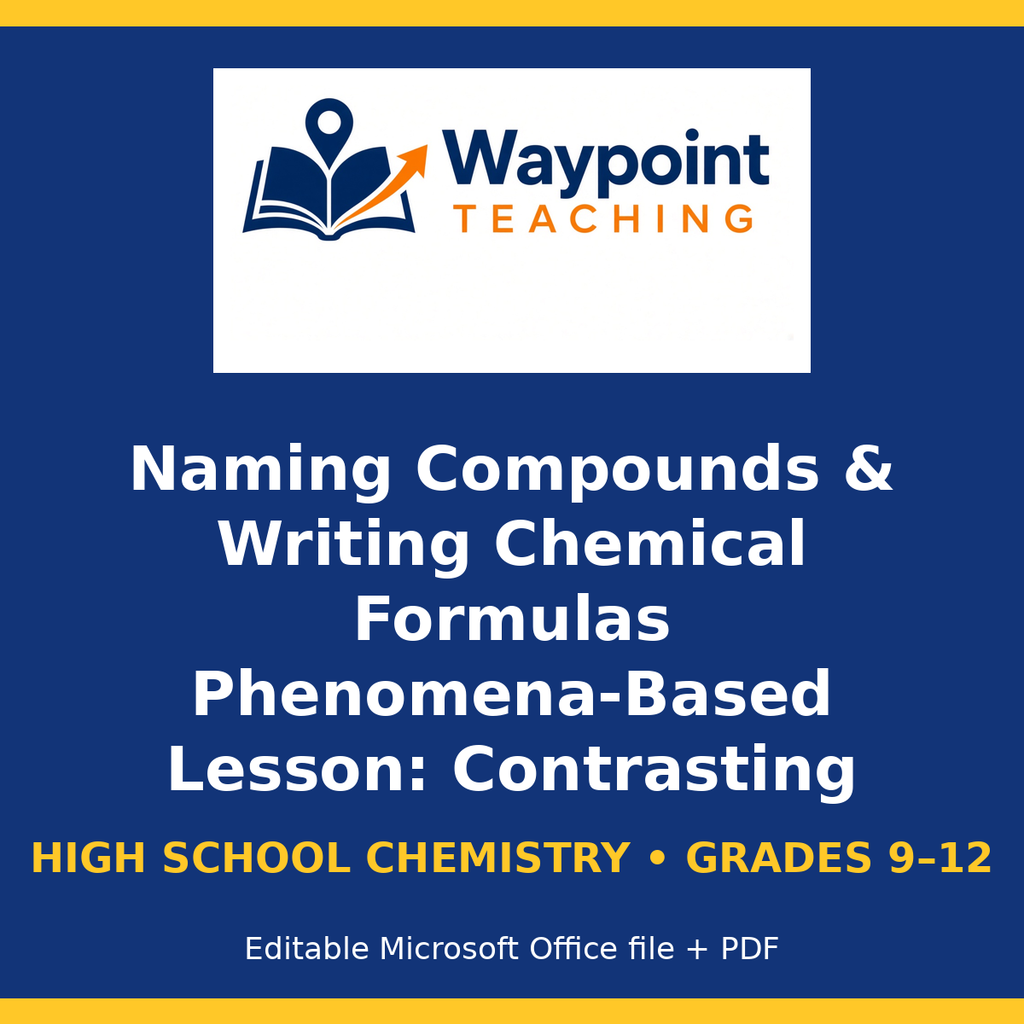 Naming Compounds & Writing Chemical Formulas Phenomena-Based Lesson: Contrasting Chemical Properties of Iron(II) vs. Iron(III) Oxides Presentation cover