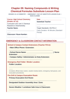 Naming Compounds & Writing Chemical Formulas Substitute Lesson Plan sample page