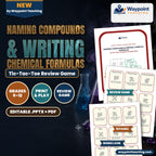 Naming Compounds & Writing Chemical Formulas Tic-Tac-Toe Review Game cover