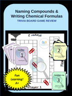 Naming Compounds & Writing Chemical Formulas Trivia Board Game sample page