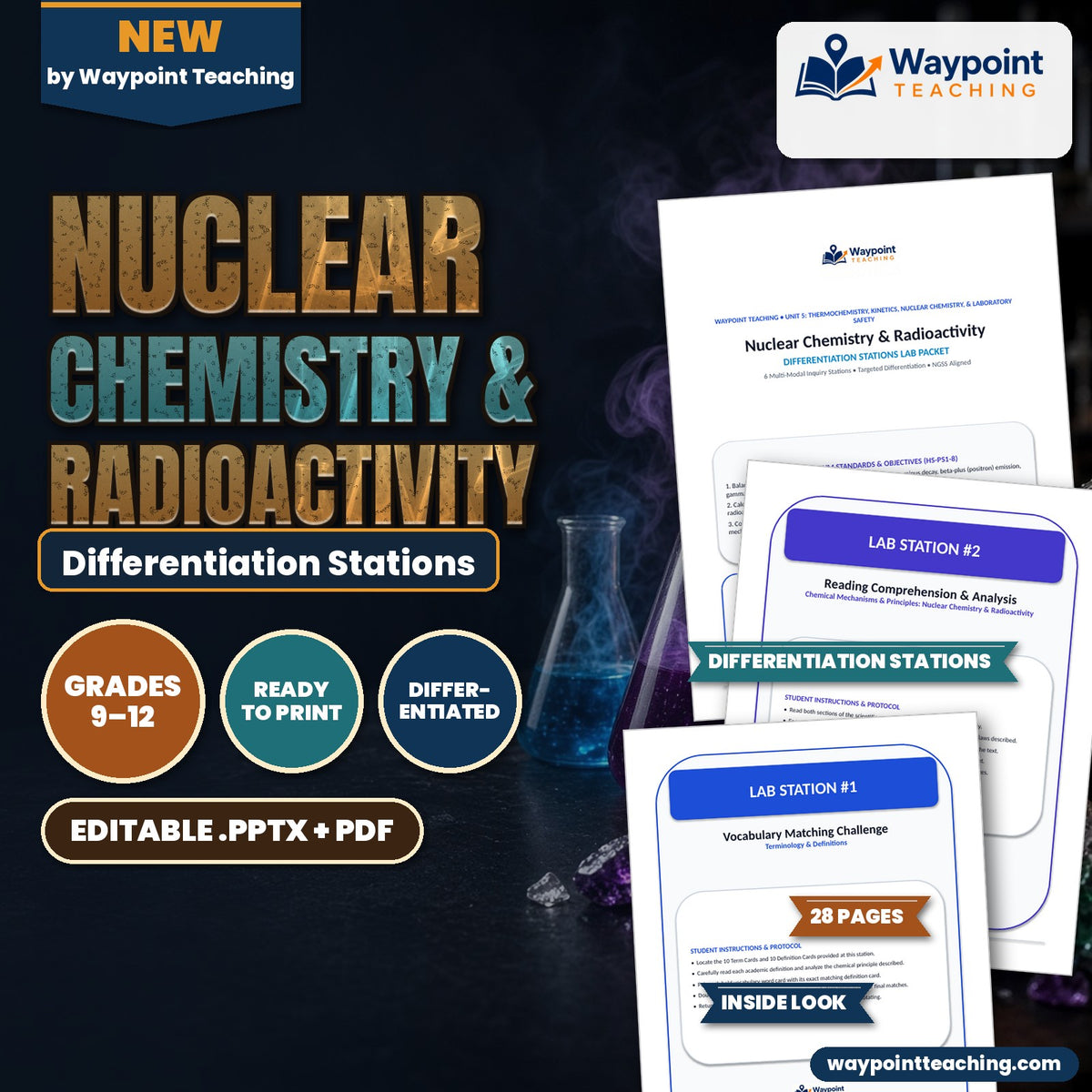 Nuclear Chemistry & Radioactivity Differentiation Stations cover