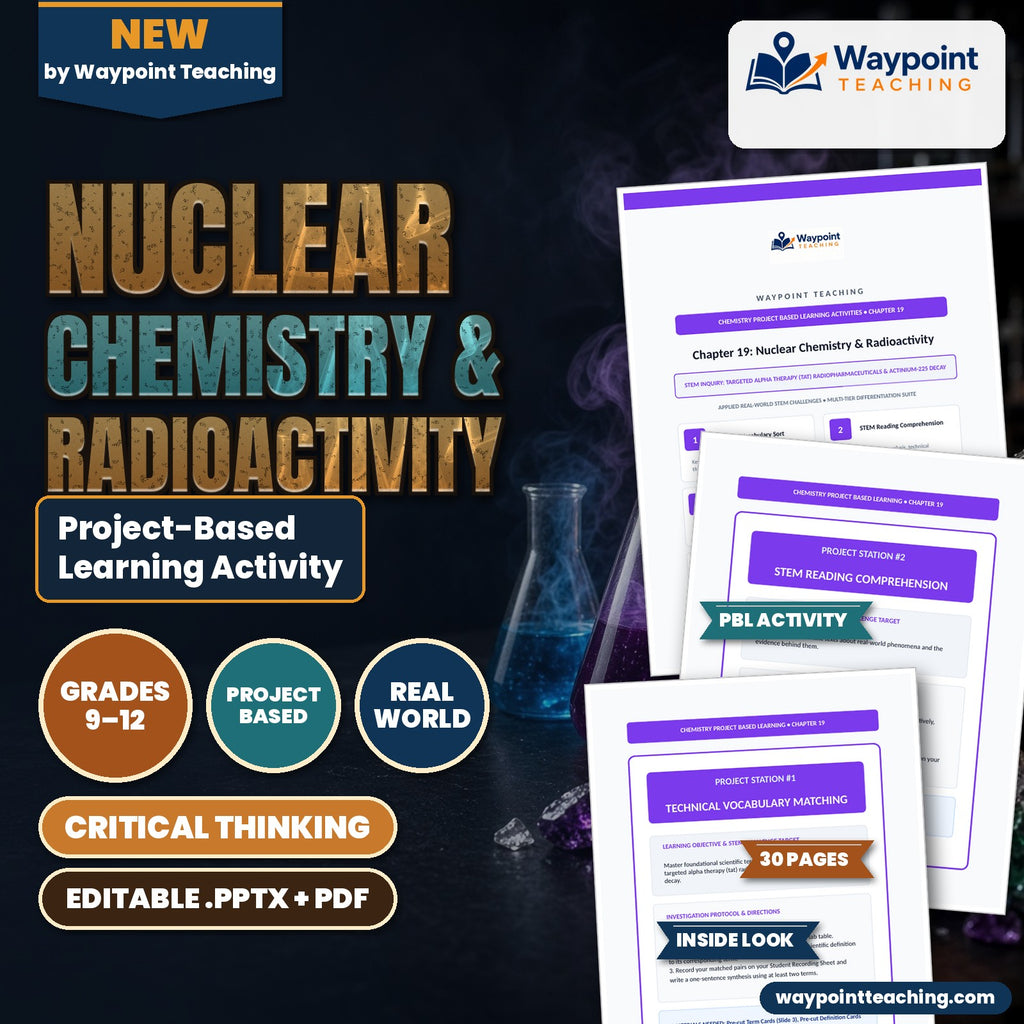 Nuclear Chemistry & Radioactivity Project-Based Learning Activity cover