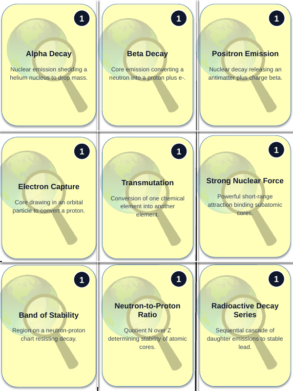 Nuclear Chemistry & Radioactivity Trivia Board Game sample page