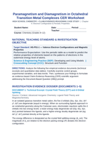 Paramagnetism and Diamagnetism in Octahedral Transition Metal Complexes CER Phenomena Worksheet sample page