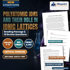 Polyatomic Ions and Their Role in Ionic Lattices Reading Worksheet cover