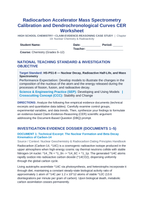 Radiocarbon Accelerator Mass Spectrometry Calibration and Dendrochronological Curves CER Phenomena Worksheet sample page