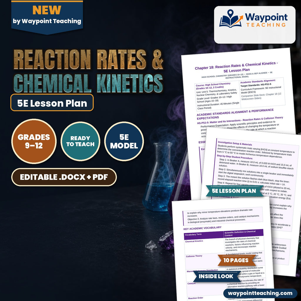 Reaction Rates & Chemical Kinetics 5E Lesson Plan cover