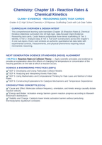 Reaction Rates & Chemical Kinetics CER Task Cards sample page