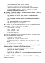 Reaction Rates & Chemical Kinetics Lesson Quiz sample page