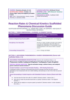 Reaction Rates & Chemical Kinetics Scaffolded Phenomena-Based Lesson: Potassium Iodide Catalyzed Elephant Toothpaste Foam Eruption Teacher Discussion Guide sample page