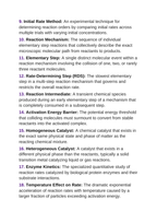 Reaction Rates & Chemical Kinetics Vocabulary Words & Definitions sample page