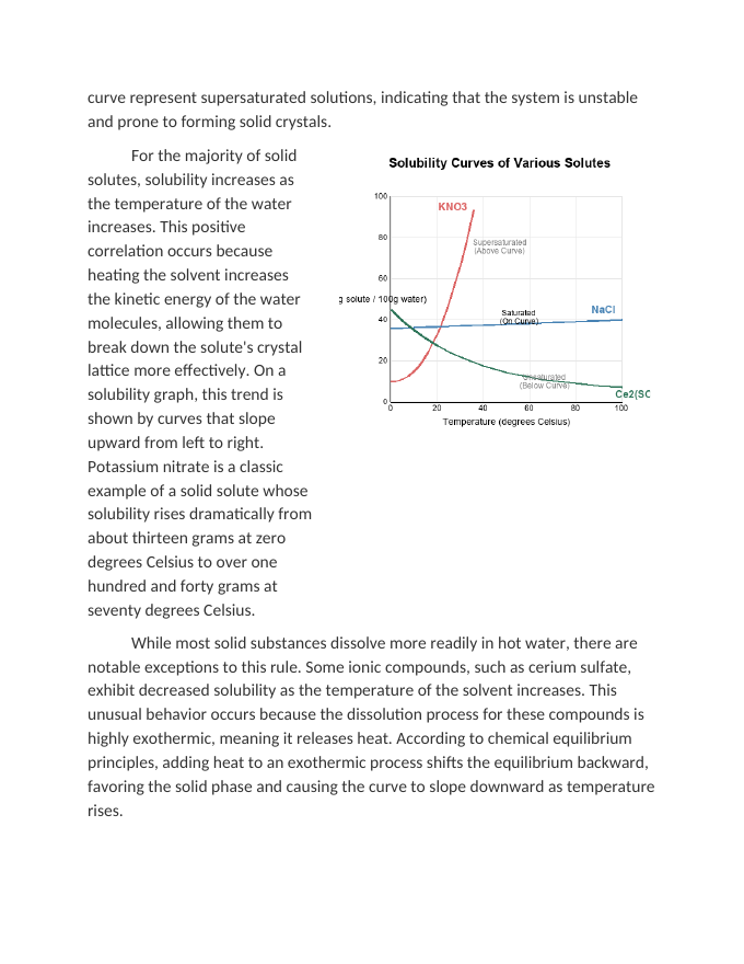 Reading and Interpreting Solubility Curves Reading Worksheet sample page