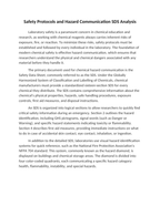 Safety Protocols and Hazard Communication SDS Analysis Reading Worksheet sample page