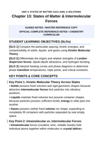 States of Matter & Intermolecular Forces Guided Notes sample page