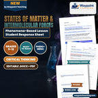 States of Matter & Intermolecular Forces Phenomena-Based Lesson: Spherical Water Beading vs. Hexane Spreading on Hydrophobic Surfaces Student Response Sheet cover