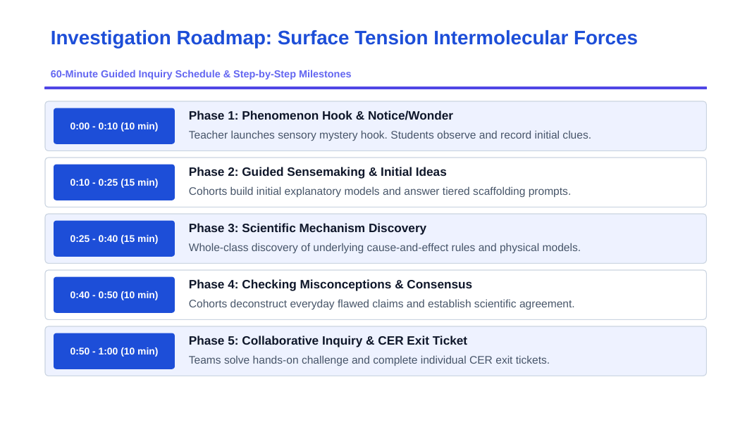 States of Matter & Intermolecular Forces Scaffolded Phenomena-Based Lesson: Spherical Water Beading vs. Hexane Spreading on Hydrophobic Surfaces Presentation sample page