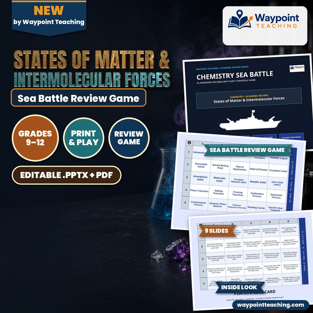 States of Matter & Intermolecular Forces Sea Battle Review Game cover