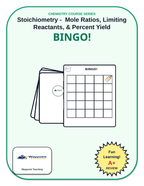 Stoichiometry: Mole Ratios, Limiting Reactants, & Percent Yield BINGO Review Game sample page