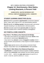 Stoichiometry: Mole Ratios, Limiting Reactants, & Percent Yield Guided Notes sample page