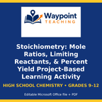 Stoichiometry: Mole Ratios, Limiting Reactants, & Percent Yield Project-Based Learning Activity cover