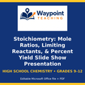 Stoichiometry: Mole Ratios, Limiting Reactants, & Percent Yield Slide Show Presentation cover