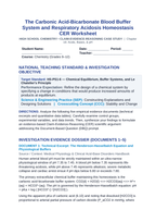 The Carbonic Acid-Bicarbonate Blood Buffer System and Respiratory Acidosis Homeostasis CER Phenomena Worksheet sample page