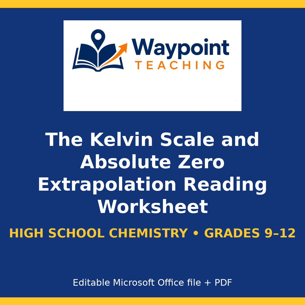 The Kelvin Scale and Absolute Zero Extrapolation Reading Worksheet cover