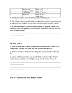 The Periodic Table: Organization & Trends Bell Ringers & Exit Tickets sample page