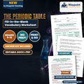 The Periodic Table: Organization & Trends Fill-in-the-Blank Vocabulary Worksheet cover