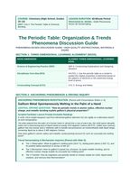 The Periodic Table: Organization & Trends Phenomena-Based Lesson: Gallium Metal Spontaneously Melting in the Palm of a Hand Teacher Discussion Guide sample page