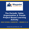 The Periodic Table: Organization & Trends Project-Based Learning Activity cover