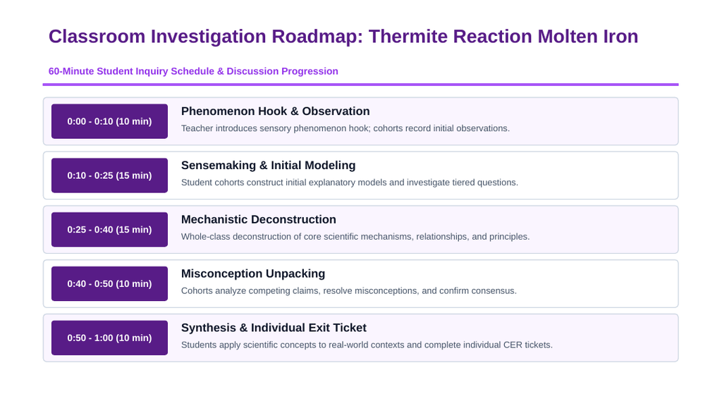 Thermochemistry & Heat of Reaction Phenomena-Based Lesson: Molten Iron Production at 2,500°C via the Exothermic Thermite Reaction Presentation sample page