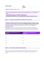 Thermochemistry & Heat of Reaction Phenomena-Based Lesson: Molten Iron Production at 2,500°C via the Exothermic Thermite Reaction Student Response Sheet sample page
