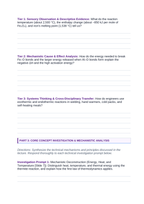 Thermochemistry & Heat of Reaction Phenomena-Based Lesson: Molten Iron Production at 2,500°C via the Exothermic Thermite Reaction Student Response Sheet sample page