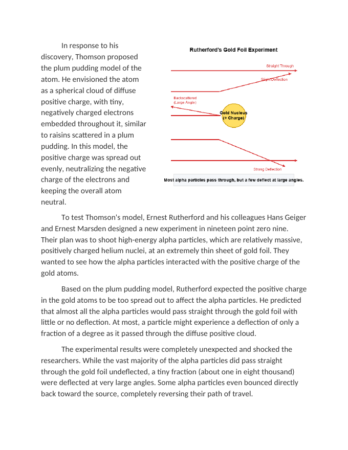 Tracing the Cathode Ray and Gold Foil Experiments Reading Worksheet sample page