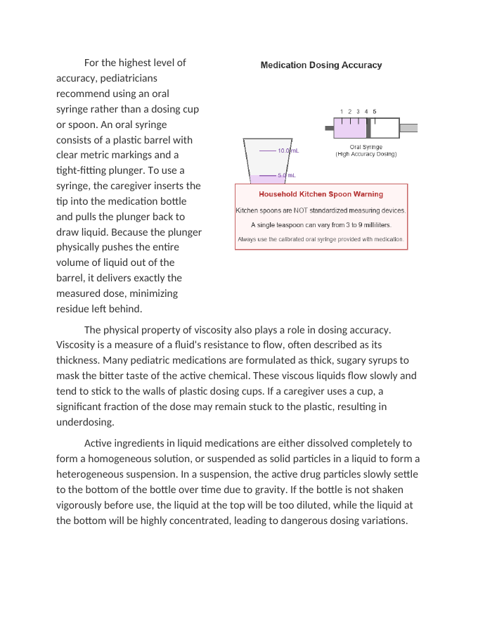 Accuracy in Over-the-Counter Liquid Medication Dosing Reading Worksheet sample page