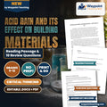 Acid Rain and its Effect on Building Materials Reading Worksheet cover